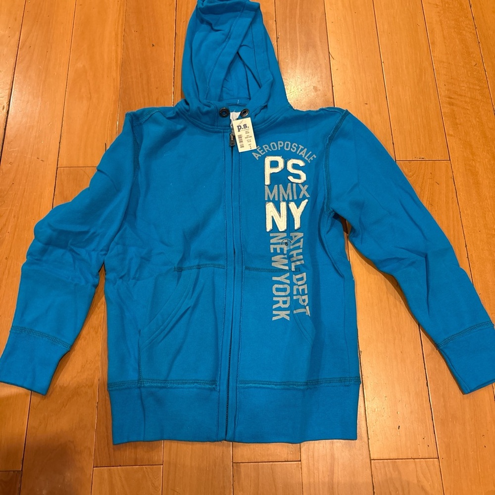 Aeropostale Kids Vibrant Blue Zip-Up Jacket
